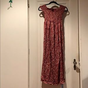 CUPSHE Red Floral Off Shoulder Dress